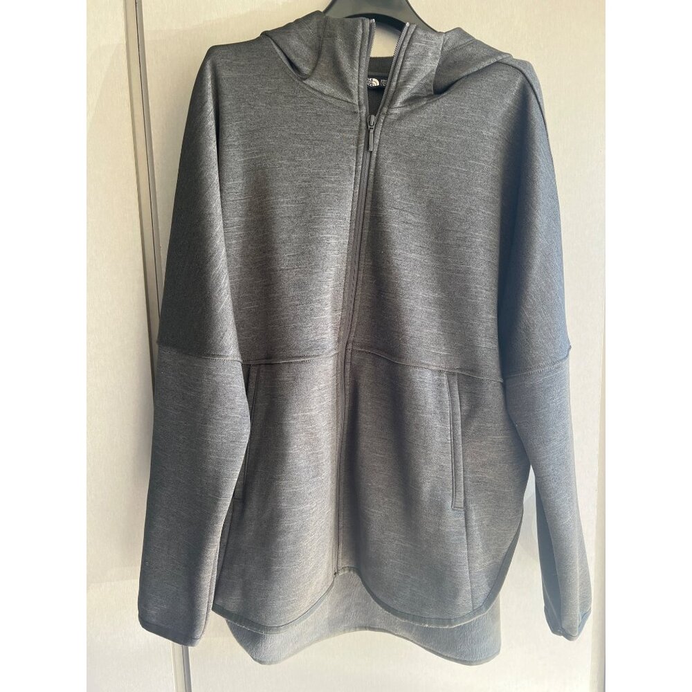 The North Face Jacket Womens Size L Gray Active Outdoor Hooded Full Zip
